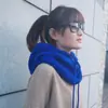 Invierno Lana Cuello Manga Grueso Cachemira Cuello con Gorro Coreano Unisex Una Pieza Suéter Calentador de Orejas