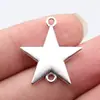 26X24Mm 2.8g Plata Antigua Accesorios para Joyería DIY Materiales Estrella de Cinco Puntas Conector de Venta Caliente
