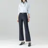 Jeans de Mujer 2026 Otoño Nuevo Estilo Elástico en Cuatro Direcciones Cintura Alta Petite Pantalones Cortos Elegantes Ajustados de Mezclilla Pantalones Acampanados