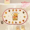 Alfombrilla de Piso de Tierra de Diatomeas de Dibujos Animados, Alfombrilla Absorbente de Agua Antideslizante para Baño, Alfombrilla Decorativa Linda para la Entrada del Baño, Disponible para Dropshipping