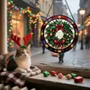 Adorno Colgante Navideño de Vidrio de una Sola Pieza Transfronterizo, Decoración de Ventana para las Cuatro Estaciones, Atrapasol para Jardín