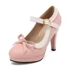 Elegantes Zapatos Mary Jane con Hebilla de Encaje, Zapatos de Tacón Bajo, Tacones Altos Gruesos, Tallas 33-48, Zapatos de Exportación Talla Grande