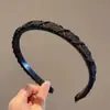 Pente de Cabelo com Laço de Bolinhas em Cetim Suave Estilo Coreano, Tiara para Mulheres, Grampo de Cabelo de Moda de Luxo de Alta Qualidade, Tiara de Coroa Alta