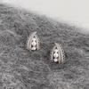 Pendientes de perlas y diamantes dorados de alta gama, de lujo, con diseño de nicho, elegantes pendientes de estilo francés, al por mayor.