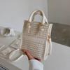 Bolso de Mano Tejido Popular de Textura de Nicho para Mujer 2023 Nuevo de Verano Bolso para Teléfono Móvil Bolso Cruzado de Moda Versátil