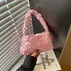 Essenciais para o Trajeto Super Quentes Bolsa Tote Pequena Feminina 2026 Nova de Verão Nicho Lantejoula Bolsa de Ombro Único Bolsa Transversal com Corrente