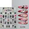 Nuevas Pegatinas de Uñas Transfronterizas Halloween Horror Fantasma Calavera Telaraña Estilo Gótico Labios Rojos Pegatinas para Uñas