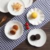 Platos Pequeños de Cerámica de 6 Pulgadas para el Hogar Platos para Pasteles de Año Nuevo Platos Planos para Frutos Secos y Frutas Platos para Bocadillos de Té de la Tarde para Hoteles