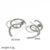 Pendientes de acero inoxidable con espiral geométrica transfronteriza, simples y únicos, pernos de acero de titanio chapados en oro de 18 quilates, pendientes que no se decoloran