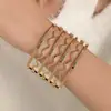 Diseño Europeo y Americano Alambre Dorado Espiral Multicapa Pulsera Collar Lujo Accesible Metal de Alta Gama Estilo Ins Joyería de Moda para Mujer