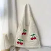 Bolso Trenzado Versátil de Moda para Mujer, Bolso de Punto Casual Simple, Bolso de Hombro Cruzado Simple de Gran Capacidad