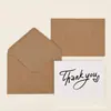 Conjunto de Cartões de Agradecimento Simples Retro Transfronteiriço 4x6 polegadas Cartão de Cumprimentos Conjunto de Cartões de Agradecimento com Envelope