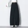 Pantalones de Pierna Ancha de Cintura Alta para Mujer de Otoño Adelgazantes con Caída Sueltos Rectos Casuales 2026 Tallas Grandes Versátiles para Ir al Trabajo Color Sólido