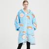Manta Perezosa con Capucha Casual para el Hogar Cardigan con Cremallera para Pareja Ropa Perezosa Manta Portátil Sudadera Manta Pijama