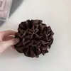 Goma para el pelo de satén con estampado de leopardo estilo coreano, elegante, retro, moderna, para moño bajo, cuerda para el pelo, accesorio para el cabello