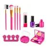 Acessórios para Conjunto de Cosméticos Infantis Não Contêm Pigmentos, Maquiagem, Batom, Pó, Sombra, Brinquedos de Maquiagem Simulada do Fabricante