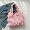 Bolso de Hombro Plisado Estilo Coreano de Moda para Mujer 2024 Verano Nuevo Casual Portátil Gran Capacidad Bolso Tote de Mano para Axila