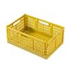 Cesta de almacenamiento de escritorio, cesta de plástico plegable, caja creativa para guardar refrigerios, cesta superpuesta para refrigerador de sala de estar y escritorio