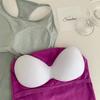 Camisola de diseño irregular sin costuras n.° 2057 para mujer, ropa interior corta de verano para exteriores, adelgazante, sin mangas, con almohadilla para el pecho