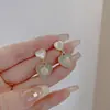Llegada Nueva Verano 2024 Pendientes de Melocotón con Forma de Corazón de Moda Diseño de Nicho Pendientes Dulces Lindos para Niña