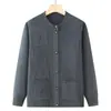 Suéter Cardigan de Vovó para Primavera e Outono, Roupa de Primavera e Outono para Mulheres de Meia-Idade e Idosas, Jaqueta de Tricô de Mãe, Exportação de Comércio Exterior para Idosos Transfronteiriço