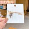 Horquilla de perla roja de Internet de Corea del Sur, pinza para el cabello rota para mujer, horquilla de una palabra, flequillo, pinza BB, pinza lateral elegante para sombreros