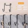 Gancho de acero inoxidable para puerta de mesita de noche, gancho doble para dormitorio, gancho tipo S para colgar ropa, percha para baño y cocina, gancho en S detrás de la puerta