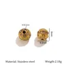 Contas Espaçadoras Cruzadas de Aço Inoxidável Banhadas a Ouro com Diamantes Incrustados Contas Vazadas Esculpidas Retro Acessórios para Joias de Colar Pulseira Feitos à Mão