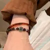 Set de Pulseras de Granate con Cuentas para Mujer 2025 Nuevos Accesorios Pulsera Edición Limitada de Año Nuevo Hilo Rojo Lujo Ligero Nicho