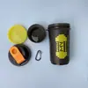 Vaso Shaker de Doble Capa Personalizado para Medicamentos, Vaso Shaker de Dos Capas para Polvo, Vaso Shaker, Vaso para Batidos, Botella para Bebidas Deportivas y de Fitness de 600 ml