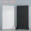 Prateleira de Painel Perfurado Multifuncional Exibidor Rack de Armazenamento Suporte de Chão Móvel com Suporte Artefato de Barraca Rack para Joias