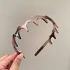 Faixa de Cabelo Grande Leopardada Ondulada com Dentes, Pente Simples com Dentes, Grampo Especial para Lavar o Rosto com Topo Alto de Caveira, Faixa de Cabelo para Sair com Cabelo Quebrado, Faixa de Cabelo