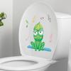 Nuevo R-M002 rana cantora de dibujos animados baño inodoro decoración del hogar DIY pegatinas de pared autoadhesivas