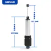 Actuador Lineal Eléctrico Miniatura Varilla Telescópica Control Remoto Pequeño Motor Reciprocante DC Cilindro 12V 24V Mini Elevador