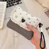 Bolsa de armazenamento de absorventes fofa e portátil, bolsa dobrável de grande capacidade para o período, bolsa de armazenamento de algodão para estudantes e meninas