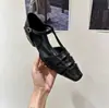 Primer Encuentro con los Nuevos Estilos de la Temporada para Aumentar la Altura~ Sandalias Francesas Retro de Nicho con Corte Hueco y Punta Cerrada para Mujer, Versátiles y de Moda con Tira en T y Punta Cuadrada para Verano