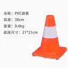 Cone de trânsito Cone refletivo de PVC Balde de sorvete Sinalização de segurança viária vermelho 45cm70CM90 de altura Bloqueio de estrada fábrica