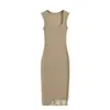 Vestido bodycon de tubo ajustado que revela el busto con amarre para mujer, nuevo estilo de verano 2025, estilo chica picante, color sólido, sin hombros, vestido interior