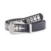 Cinturón Blanco de Piel Sintética Tachonado con Pedrería para Mujer, Decorado con Pedrería, Adecuado para Jeans, Cinturón Ancho con un Estilo Único