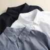 Camisa Larga de Algodón y Lino de Longitud Media para Mujer Estilo Otoño Nuevo 2026 Top Holgado y Versátil Chaqueta Exterior Adelgazante