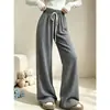 Shaoxing - 2026 Pantalones Casuales para Mujer DeRong 270g Pantalones Sencillos Bolsillo Doble Serie de Pantalones de Rayas Verticales Finas Teñidos en Hilo