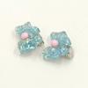 Clip para Oreja Infantil Clip para Oreja de Bebé para Niñas sin Agujeros en las Orejas Anti-dolor Lindo Resina Brillo Corona Flor Princesa Clip para Oreja Joyería