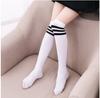 Calcetines finos de primavera y verano para niños, calcetines de tubo de terciopelo, calcetines hasta la rodilla para niños y niñas, tres barras, estudiantes 61 calcetines de baile