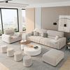 Foshan Móveis gato italiano sofá creme de risco sala de estar concubina imperial linha reta piano chave gato sofá de tecido de lã