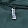Colgante de Plata de Ley S925 Completo Plata Retro Mate Suceden Cosas Buenas Gota Pequeña Accesorios para Pulsera de Cuerda Hecha a Mano DIY