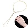 Pulsera de dedo con cuentas de cristal, estilo bohemio vintage con incrustaciones de cristal, para mujer, con temperamento combinable, suministro directo de fábrica