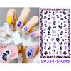 Internet Vermelho Nail Art Stickers Leopardo Europeu e Americano Animal Textura pintado à mão Cartoon Nail Art Stickers Little Red Book Decoração Adesivos de unhas