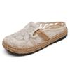 Estilo Étnico Primavera Novo Estilo Preguiçosos Slip-On Sapatos de Pescador para Mulheres Estilo Retrô Linho Bico Redondo Casual Algodão e Linho Sapatos Noroeste
