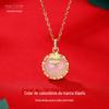 Novo Colar de Calcedônia Estilo Chinês Marca Xiaofu Feminino Design de Nicho Ins Sensação Benmingnian Luxo Leve Corrente de Clavícula de Alta Qualidade