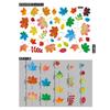Adesivos de Peru de Ação de Graças transfronteiriços, abóbora, folha de bordo, frutas, adesivos estáticos, decoração de janela de vidro de Ação de Graças, adesivos de janela
